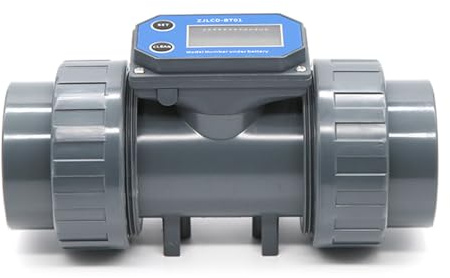 Flussometro digitale a turbine, adatto per irrigazione di fattorie e giardini con display LCD, misura acqua, benzina, cherosene, metanolo, elettronico, display LCD