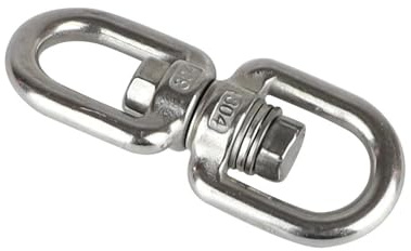YShiuoL Giratorio de Doble Extremo Accesorios Giratorios De Acero Inoxidable 304 con Rodamientos, Herrajes For Exteriores