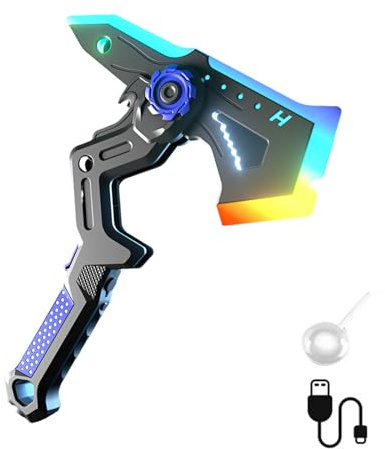 YANPINGJIA Hache d'épée de transformation LED rechargeable avec brouillard et effets sonores pour jouer à des jeux de rôle créatifs