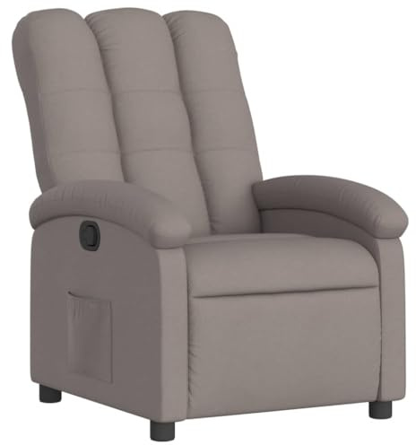 hliofuir Fauteuil de relaxation taupe, fonction couchage à 135°, tissu respirant, 70 x 93 x 101 cm, fauteuil TV compact pour salon, chambre à coucher, balcon
