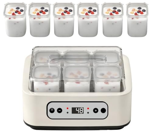 Yogurtiera da 1500 Ml con Vasetti in Vetro, Yogurtiera Elettrica