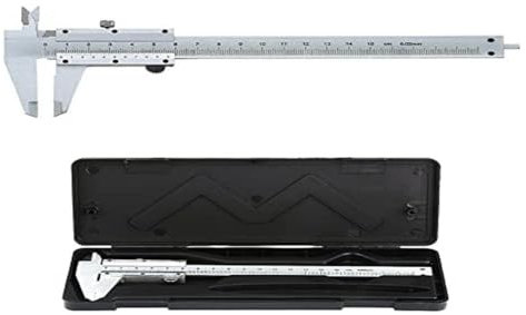 Pied à Coulisse Vernier Analogique en Acier Inoxydable 150mm / 0.02mm Haute Précision Outil Micromètre avec Mesure en Profondeur, Intérieur et Extérieur Professionnel