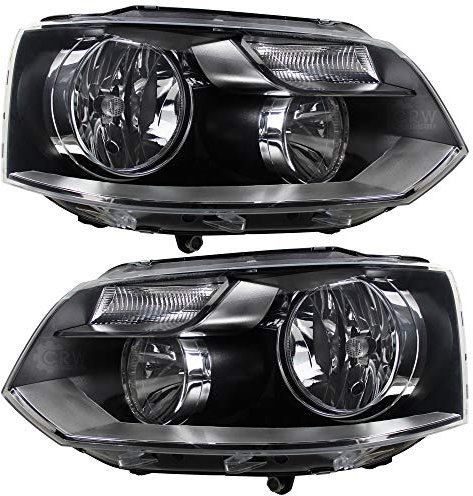 Scheinwerfer Set für T5 Multivan Bj. 09-15 Facelift schwarz H7+H15+Motoren