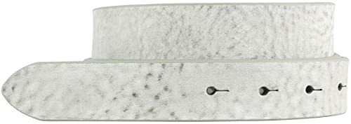 BELTINGER Gürtel aus weichem Vollrindleder Vintage-Look ohne Schnalle 3 cm | Leder-Gürtel 30mm | Schmaler Gürtel Used-Look | Hellgrau 85cm