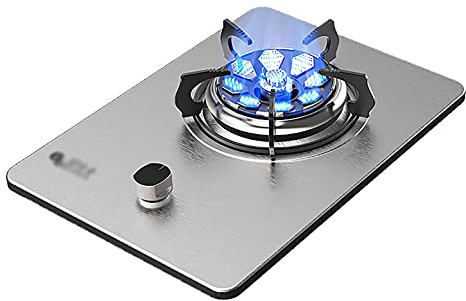 IBOWZ Tables de Cuisson à Gaz Cuisinière à gaz intégrée,Cuisinière à Table de Cuisson au GPL/NG,avec Protection Automatique Contre l'extinction et allumage par Impulsion [Classe énergétique A+]