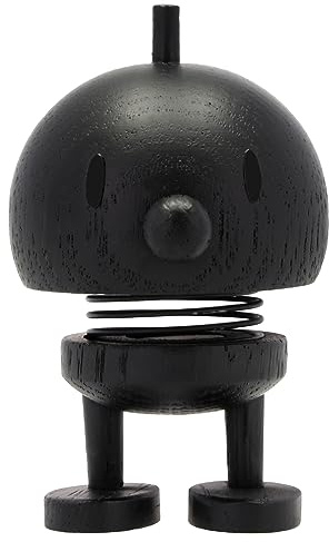 Hoptimist Bumble, Holzdeko, Wackelfigur aus Holz, Deko Skandinavisch, Deko Wohnzimmer, Schreibtisch Deko, Büro Gadgets, Tolle Kleine Geschenke, 5,5 x 4,8 x 7,8 cm, Small, Black Stained Oak