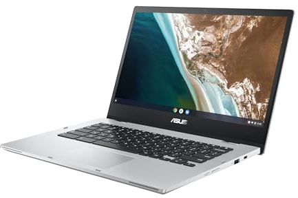 ASUS Chromebook CX1400CKA, Notebook da 14 Anti-Glare, Intel Celeron N4500, RAM 4GB, 128GB eMMC, Intel UHD Graphics 600, ChromeOS, Argento