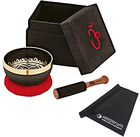 Meinl Sonic Energy SB-OM-300 Bol chantant Om série Sinigng Bowl pour méditation Yoga + chiffon microfibre Keepdrum