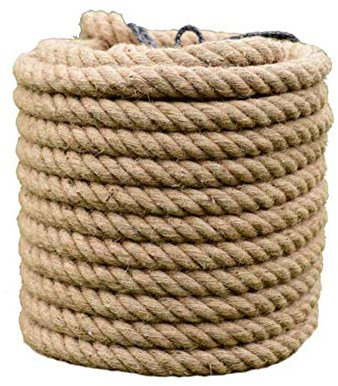 BODHIS Natürliches Juteseil, 10 m, Juteschnur, Hanfseil, Gartenschnur, Juteseil, hellbraunes Seil, braunes Seil für den Innen- und Außenbereich (braun 30 mm)