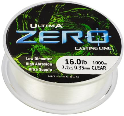 Ultima Power Carp Zero Karpfen-Hauptlinie, Crystal, 16lb