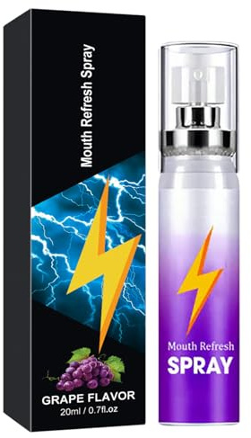 Spray alito cattivo - Spray per l'alito per l'alito cattivo con menta piperita - Spray orale rinfrescante di lunga durata ad azione rapida da 0,27 fl oz per alitosi, salute orale Mingchengheng