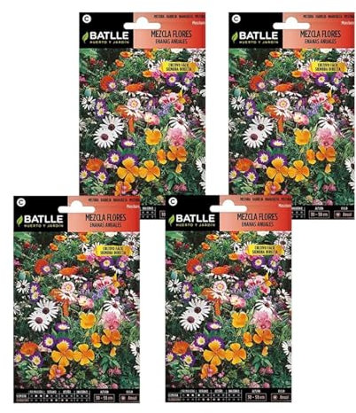 Semillas de flores variadas enanas de Semillas Batlle PACK (4)