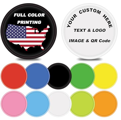 CHEWYZ Jetons de poker personnalisés, 500 pièces, image ou texte personnalisés, impression HD, lot de 16 couleurs pour jetons de bar, publicité d'entreprise, couples, fêtes