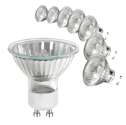 WinDerMo Leuchtmittel GU10 Spots Dimmbar 8 Stück, GU10 35W 230V Reflektorlampen 2700K Warmweiß, Spot Deckenglühbirnen 420LM für Spurleuchten, Einbauspurbeleuchtung