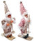 Figurine Pere Noel, Décorations De Noël Originales, Deco Noel Interieur Maison, Gnomes De Noël, Décoration d'arbre De Noël Americaine Pere Noel Déco avec Traineau Santa Ski Sujet Statue 2pcs Set