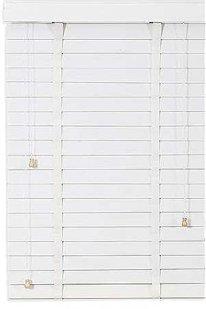 Horizontale Jalousien aus Echtholz, 50 mm, Verdunkelung/Wärmedämmung, Vorhänge für Küche, Büro, Badezimmer, Schlafzimmer, Holzrollos für Fenster, 80 x 130 cm