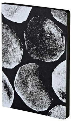 Nuuna Notizbuch A5+ Not Ordinary L Light - Genesis, veganer Einband schwarz | Dotted Journal | 3.5 mm Punktraster Grau | 176 nummerierte Seiten | 120 g Premium-Papier | made in Germany