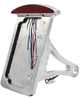 DINGYIG Für H&Arley Für Sportster Für Chopper Für Bobber Für Softail Universal Motorrad Bremse Rücklicht Seitliche Montage Kennzeichen Halterung Halter
