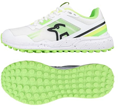Kookaburra KC 2.0 - Zapato de críquet con Suela de Goma, Color Amarillo/Verde, Talla 8