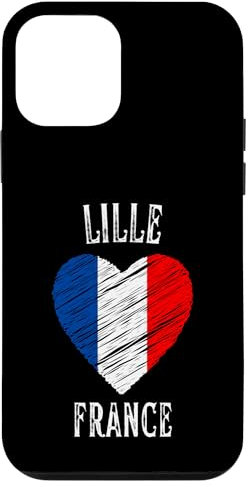 France Flag Heart Lille City Custodia per iPhone 12 mini
