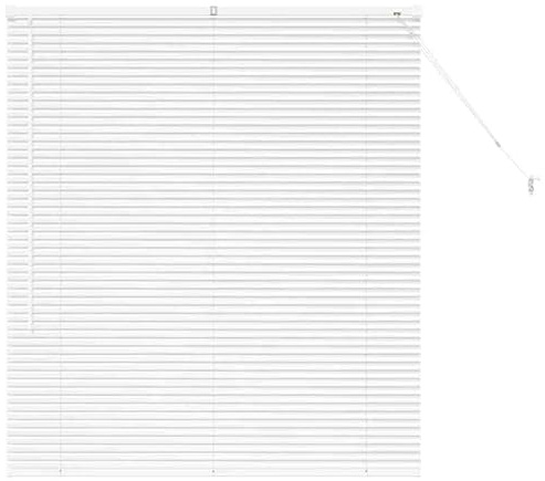 Persiana per finestra in alluminio bianco manuale con tende – Perfetta protezione da sguardi indiscreti e protezione solare per finestre, durevole e facile da usare