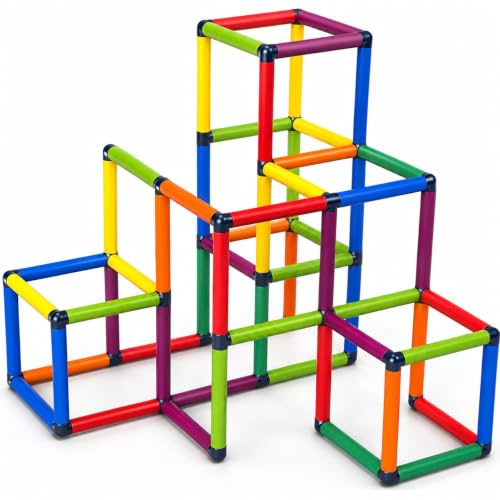 Generisch Move and Stic Pyramide d'escalade ZOE Multicolore – Structure d'escalade pour enfants, intérieur et extérieur, système modulaire, jouet d'escalade extensible, résistant aux intempéries, 125