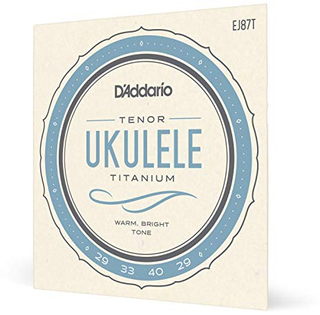 D'Addario Ukulele Strings Titanium Tenor EJ87T, 4-String Set | D'Addario ukulele strings deliver warm tone, excellent intonation, tuning stability and long-lasting performance.