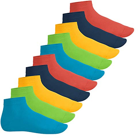 Footstar herr & dam korta strumpor (10 par), kvartsstrumpor av bomull – Sneak It!