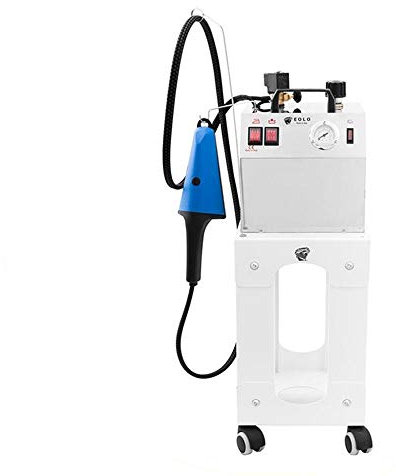 EOLO Centrale Vapeur AV03 Professionnelle Brosse Vapeur Défroisseur Vertical et Horizontal Chaudière en Cuivre à Economie d'Energie Résistance Externe Anticalcaire Coque en Acier Inoxydable