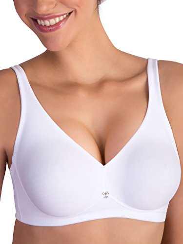 Lady Bella Lingerie Classic Lady PA0193 Reggiseno Contenitivo Strutturato per Taglie Forti in Microfibra Senza Ferretto Coppa C Preformata Spallina Larga by