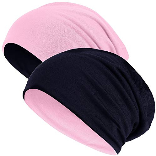 Hatstar Wende-Beanie für Damen & Herren, einfarbig oder zweifarbig, Outdoor Slouch Beanie, Fahrradmütze aus Baumwoll-Mix, One Size, atmungsaktive Laufmütze, Bequeme Übergangsmütze für Sommer