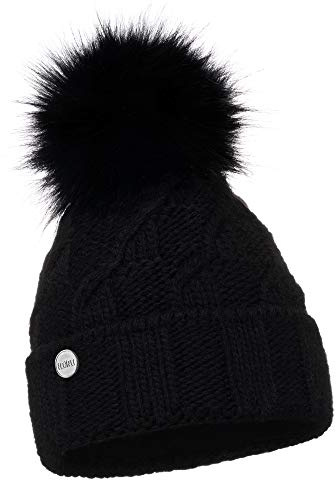 ELIMELI Damen Winter Mütze warme Strickmütze Wintermütze mit Bommel Slouch Strick Beanie Damen Bommelmütze für Winter Hergestellt in EU Farbenauswahl 17528