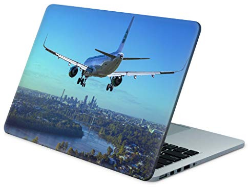 Skins4u Folie Sticker Skin Vinyl Aufkleber mit farbenfrohen Motiven für bis 17.3 Zoll 42x30cm Laptop Skin Decal Cover Flugzeug