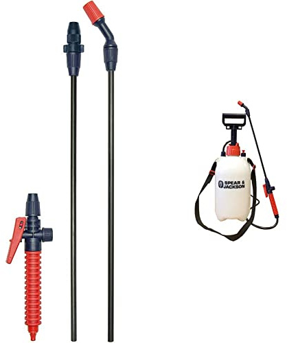 Spear & Jackson Sprayerwand, Rociador Extensible de Varita, Negro & 5LPAPS Pulverizador a presión con bomba de 5 litros