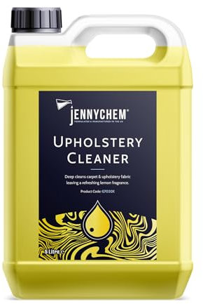 Carpet and Upholstery Cleaner Solution (5 L) - Lemon Scented Carpet Shampoo - Concentrated Spot Cleaner Solution for Carpets & Cleaning Machines - Stain & Smell Removing Upholstery Cleaning Products
