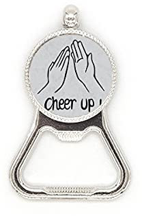 Acero inoxidable personalizado Gesto Metal Cerveza botella Cap abrelatas de acero inoxidable