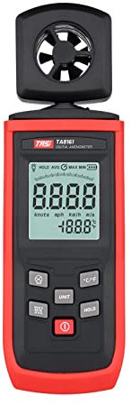 GMtes TA8161 Anémomètre numérique Compteur de Vitesse du Vent de Poche de Poche de Poche Air conditionné avec Une sonde rotative à écran LCD de rétroéclairage