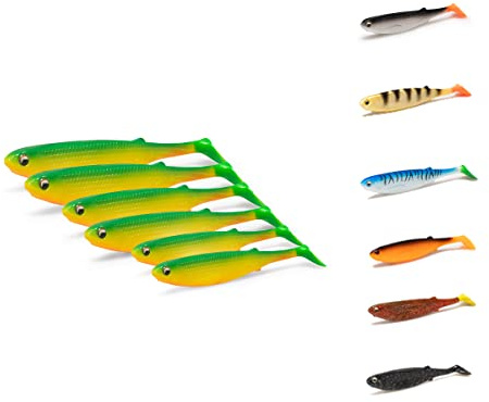 NØMIS Gummifisch Set | Premium Gummifische Set | Angelzubehör | Gummifische Hecht Zander Dorsch Barsch | Angelköder für Hecht Zander
