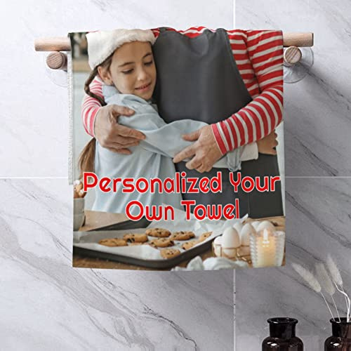 Naispanda Toalla de Mano Personalizada, Toalla Personalizada con Nombre de Foto Texto Impreso, Toalla de Foto Personalizada para Adultos Niños para Baño Cocina Gimnasio Hotel SPA - 40x70cm