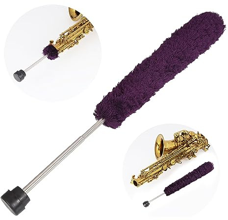 Altsaxophon Polsterschutzbürste Reinigungsbürste, Tenorsaxophon Reinigungsbürste, flexibles Saxophon Polsterschutz Reinigungs- und Pflegewerkzeug