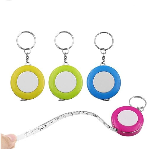 6 cintas métricas retráctiles de 60 pulgadas, cinta métrica corporal, llavero de doble cara, cinta métrica suave, tela de costura, tela de sastre, cinta métrica para manualidades