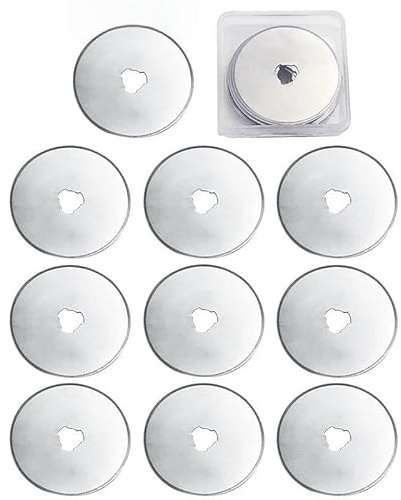 Rueda de Rodillo de retales Segura, Cuchillo Redondo, Cuchillo for Cortar Tela, Papel de Cuero, Telas artesanales, Cortador rotativo, Costura Artesanal, 45mm (Color : 10pcs)