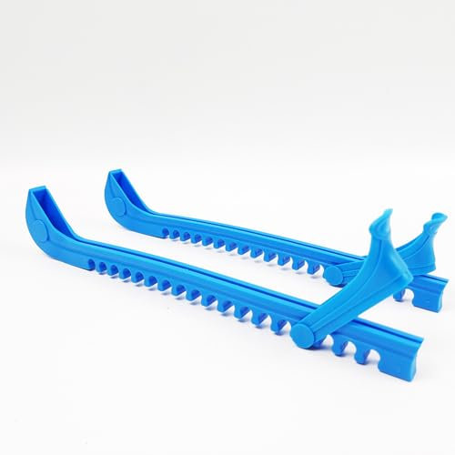 BBTISG 1 Paar Schlittschuh-Schutzhüllen, verstellbar, rutschfest, 35 cm, für Eiskunstlauf, Blau