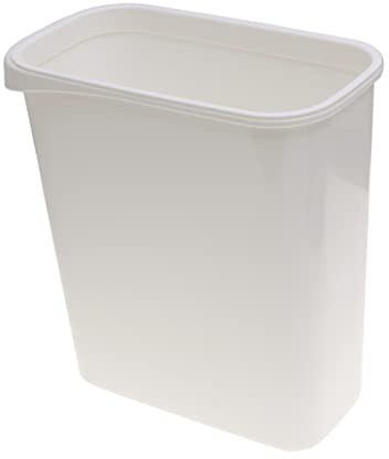 Zerodeko Poubelle Rectangulaire Compacte et Élégante Style Nordique en Plastique Blanche Multifonction pour Salle de Bain et Petits Espaces