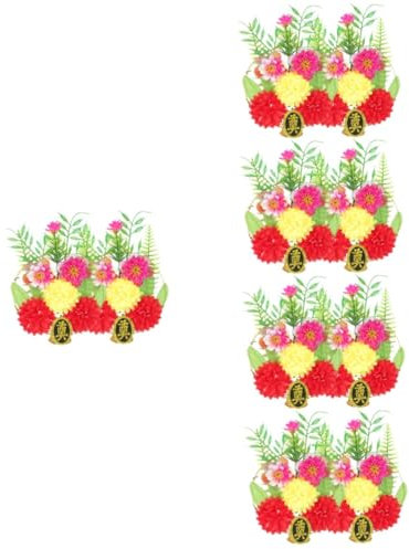 Sosoport 10pièces Décoration De Fleur De Tombeau Vase De pour Cimetière Arrangement Floral Élégant pour Tombale Accessoire Funéraire Et