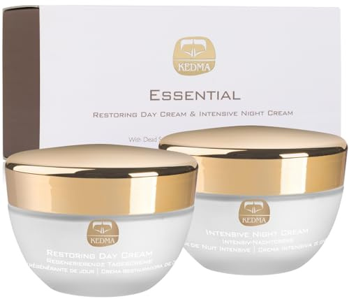 Kedma - Set Crema Giorno e Notte al Collagene e Minerali del Mar Morto - Idratante e Anti-Età - 2x50g