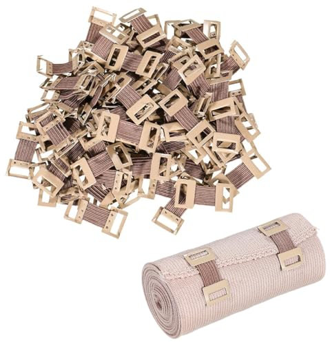 UEAVOID 50 Stück Elastische Verbandsklammern Metall Verschlüsse Stretch für Mullbinden Verbandsmaterial Verschiedene Bandagen