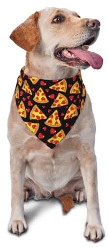 Hundhalsduk, söt pizza-triangelhaklapp, hundnäsduk, söta hundtillbehör, hundhalsdukar