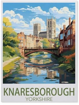1000Pcs，Knaresborough Yorkshire，Jigsaw Adult Decompression Game Puzzle Students Toy For Children Christmas Birthday Gifts（50x70cm）-AT82