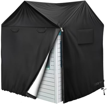 Iceberg Elf Playhouse Cover, 72 L X 72 W X 84 H, Black | Outdoor Plastic Wooden Playhouse Cover, Waterproof, Easy To Put On With Side Zipper, 640D Heavy Duty Oxford Fabric